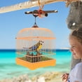 thumbnail image 3 of Pájaro cantor realista en jaula Juguete para pájaros activado por sonido con sonidos y movimientos Juguete para pájaros enjaulado a pilas, 3 of 8