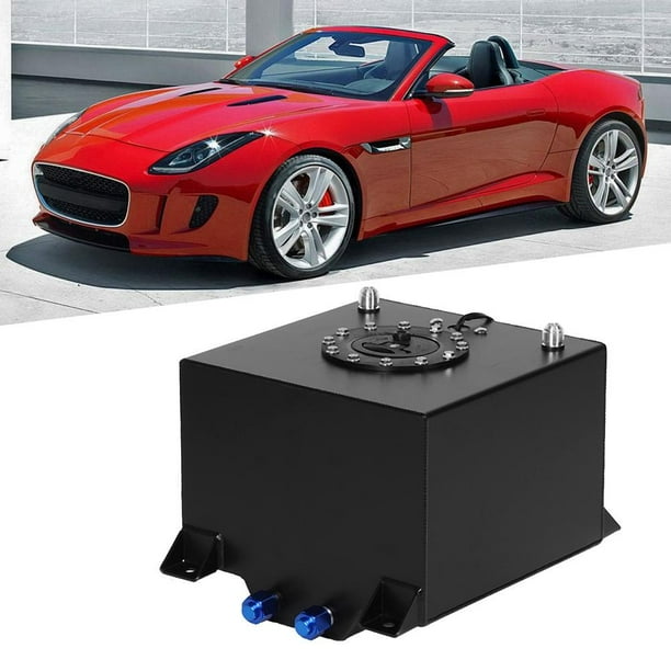 Mgaxyff 5 Gallon Universal Aluminum Fuel Cell Gas Tank Black Practical