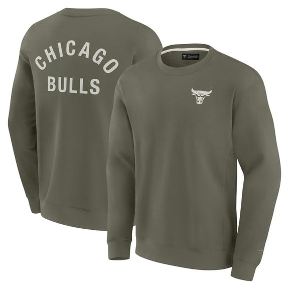 Unisex Fanatics Olive Chicago Bulls Elements Super Soft Fleece Pullover Sweatshirt