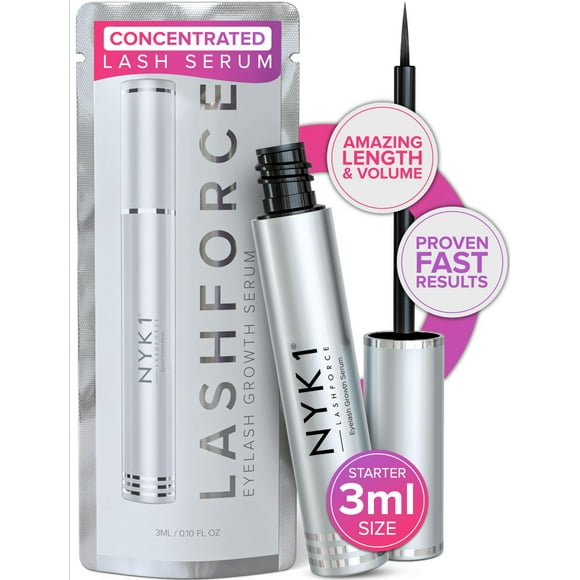 Sérum para pestañas NYK1 LashForce para el crecimiento de pestañas, 3 ml