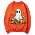 thumbnail image 5 of Jsaierl Womens Halloween Sweatshirts Cute Pumpkin Ghost Graphic Sweatshirt Trendy Crewneck T-shirt Long Sleeve Holiday Pullover Tops Halloween Costumes, 5 of 5