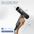 thumbnail image 6 of Ionic Salon Hair Dryer with 3 Attachments, 1600W Professional Blow Dryer with High Speed Brushless Motor for Fast Drying, 6 of 6