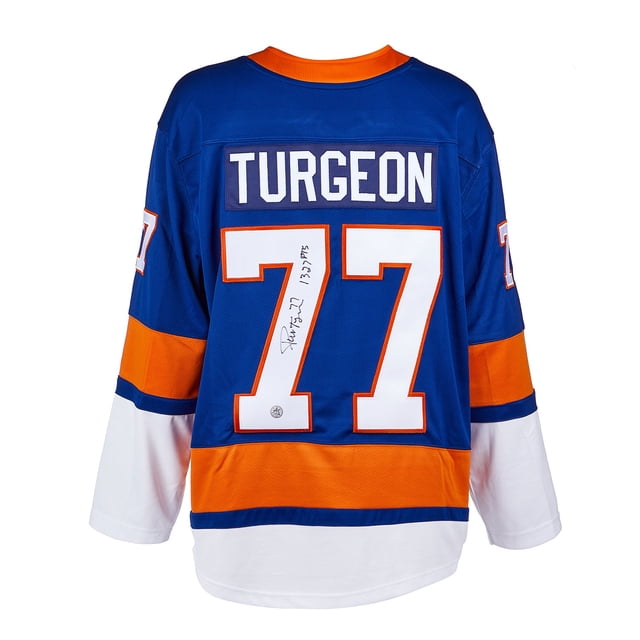 Pierre Turgeon Autographed Long Island Hockey Fan Replica Jersey