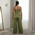 thumbnail image 6 of adaychics Womens Two Piece Outfits Sleeveless Crop Bustier Tops Wide Leg Casual Trousers with Drawstring for Streetwear, 6 of 9