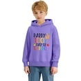 thumbnail image 7 of XAOFW Children's Hoodies Sweatshirts 100 Days Of School Print Fashionable Hoodie Casual Loose Fit Pullover Long Sleeve Hooded Sweatshirt Soft Breathable Holiday Vacation Top, 7 of 7