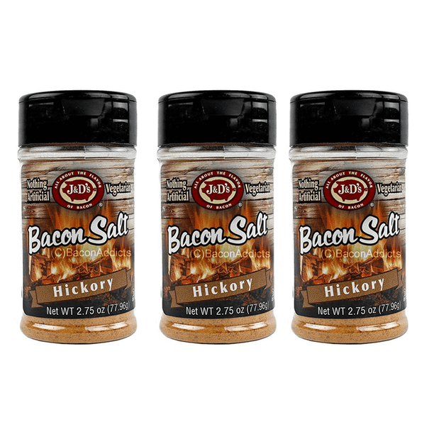 J&D's Hickory Bacon Salt 3 PACK Low Sodium All Natural Bacon