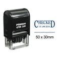 thumbnail image 1 of Printtoo Office Stationery With Checked Text Date Self Inking Dater Rubber Stamp-Blue, 1 of 1