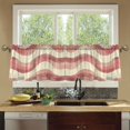 thumbnail image 4 of Yayeee Kitchen Curtains Tier Set of 2 Light Filtering 57"x24" Over Sink Window Panels, Soft Pink Pattern, 4 of 7