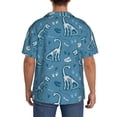 thumbnail image 3 of Kdxio Men's Hawaiian Shirt for Men Short Sleeve Shirt Dinosaur Skull Summer Casual Holiday Beach Button Down T-Shirts, 3 of 7