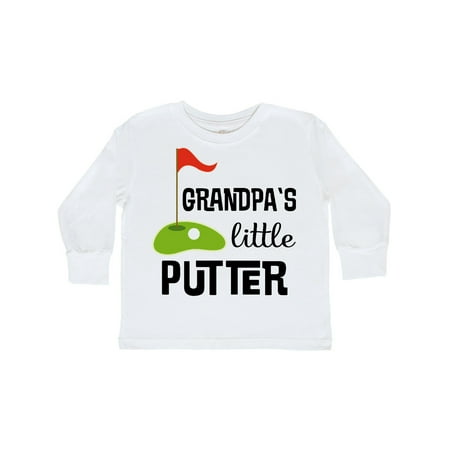 

Inktastic Golfing Grandpa Little Putter Gift Toddler Boy or Toddler Girl Long Sleeve T-Shirt