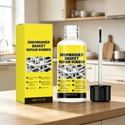 Dishwasher Rack Repair Kit Vinyl Repair Kit, Dishwasher Rack Repair Coating Waterproof High Temperature and High Pressure Resistance Safe Formula for Vinyl Rack (Grey, White)