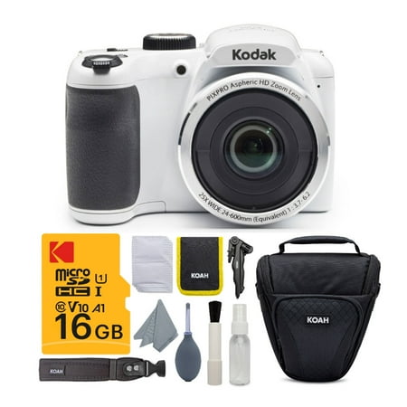UPC: 0040962927168 | Kodak PIXPRO AZ252 Astro Zoom 16MP Digital Camera (White) with Kodak 16GB SD Card Bundle)