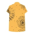 thumbnail image 5 of Summer Oversize Shirts for Womens Fashion Casual Printed V-Neck Loose Short Sleeve Raglan Sleeve Button Top, 5 of 6