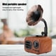 thumbnail image 1 of Altavoz retro, Radio Portátil Con Altavoces de Nogal, Mini Altavoz, Reproductor de Música para Computadora Portátil de Escritorio, 1 of 7