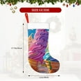 thumbnail image 4 of Yiaed Rainbow Melting Ice Cream Print Christmas Stockings, Christmas Stockings Hanging Ornaments, Christmas Stockings for Family Christmas Holiday Decorations, 4 of 7