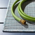 thumbnail image 3 of SAFAVIEH Hampton Guliana Zig-Zag Indoor/Outdoor Area Rug, Beige/Aqua, 6'5" x 6'5" Round, 3 of 8
