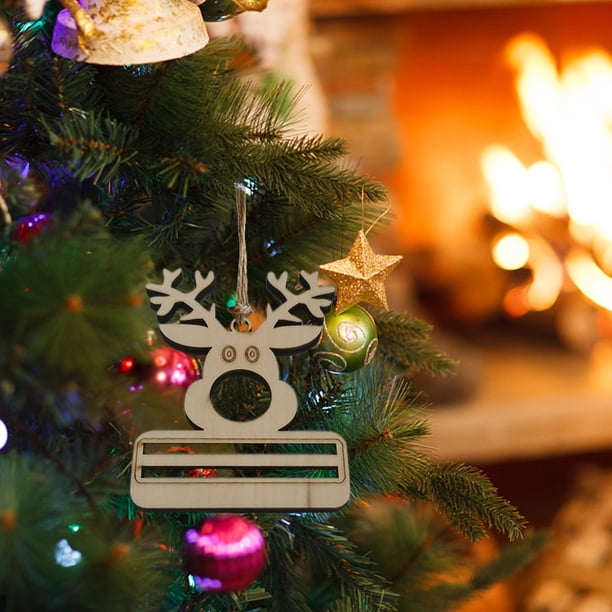 Colgante de madera para tarjetas tarjetas de regalo hechas a mano soporte para dinero decoración para árbol de Navidad (A) JShteea Libre de BPA