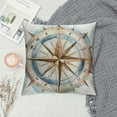 thumbnail image 2 of GOSMITH Cushion Covers Vintage Compass Antique Pattern Global Geography Direction Square Soft,Pillow Cases Decor for Couch Bedroom Sofa Living, 2 of 5