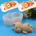 thumbnail image 4 of 1pc, Sleepy Bear Chocolate Mold, 3D Silicone Mold, Cute Kawaii Bear Candy Mold, Fondant Mold, Soap Mold, For DIY Cake Decorating Tool, Baking Tools, Kitchen Gadgets, Kitchen Accessories, 4 of 4