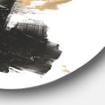 thumbnail image 2 of Designart 'Gold and Black drift I' Glam Metal Circle Wall Art, 2 of 3