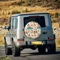 thumbnail image 3 of Haiem Spare Tire Cover , Wheel Cover with Fall Pumpkins And Sunflowers printed, Camper Spare Tire Cover Fit for Jeep Wrangler Rv SUV Truck Travel Trailer-15 inch, 3 of 8