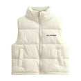 thumbnail image 2 of ATOGUTA Kids Vest Winter Sleeveless Puffer Jacket for Kid Size 2T-15, White, 2 of 6