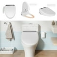 thumbnail image 3 of PULUOMIS Elongated Electronic Bidet Toilet Seat White with Heated Seat and Self-Cleaning Nozzle, 3 of 9