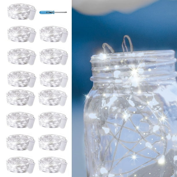 Guirnalda de luces SmilingTown, 15 unidades, 2 m, 20 LED, color blanco frío