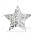 thumbnail image 2 of Christmas Hammered Metal Ornament Star - Set of 12, 2 of 3