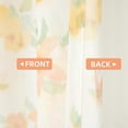 thumbnail image 4 of DriftAway Floral Sheer Curtains for Living Room Yellow Flower Spring Printed Light Filtering Curtain Drapes for Bedroom 84 Inches Long 4 Panels Set Rod Pocket Window Treatments Modern Elegant Curtain, 4 of 5