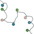 thumbnail image 5 of Northlight Jute Wrapped Globe Indoor Outdoor Patio Light Set - Blue and Green - 6' Green Wire - 10ct, 5 of 5