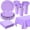 Light Purple, variant on 176-Piece Pink Party Supplies Set - Disposable Scalloped Edge Plates, Cutlery, Napkins & Tablecloth, Light Pink Baby Shower Decorations, Serves 25 Guests, Dinner & Dessert Plates Included