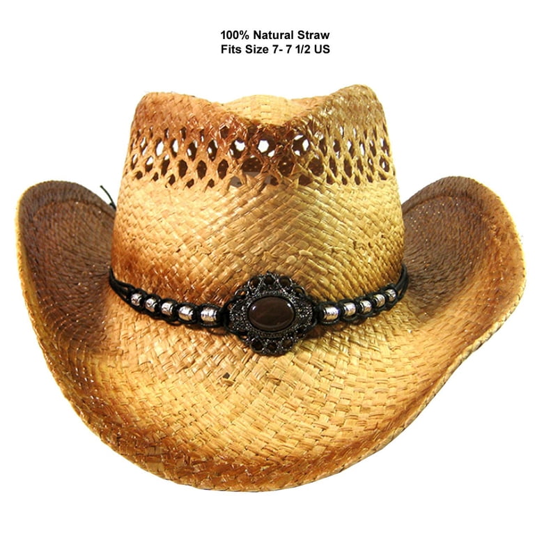 Straw Cowboy Hat Men Cowgirl Hats Women Sun Hat Sombreros  display picture 2