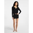 thumbnail image 3 of No Boundaries Sleep Pointelle Knit Cardigan, Women’s XXS-3X, 3 of 6