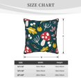 thumbnail image 2 of Housses de Coussin Décoratives en Velours Lot de 2, Housse de Coussin Carrée Douce avec Fermeture Éclair Invisible Impression Nature Forêt Arbres Champignon, 20"x20 Pouces, 2 of 6