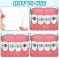 thumbnail image 2 of 1000 pieces of dental floss threaders for deep cleaning, suitable for braces, bridges, and implants, multi-functional nylon ring design, specifically for teeth, 20-pack (blue), 2 of 4