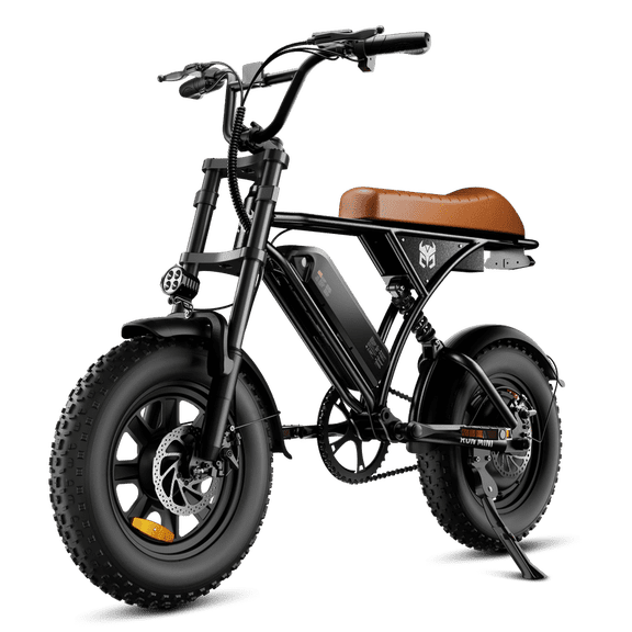 16"*4.0" Fat Tire Electric Bike for Adults,1000W Peak Motor,20MPH,36V 10.4Ah Removable Battery,Compact E-Bike with Front Suspension,330 lbs Capacity,Black