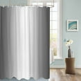 thumbnail image 3 of Fabric Shower Curtain, Grey and White Gradient Shower Curtains with 12 Hooks Waterproof Machine Washable Bath Curtains for Bathroom, 48x 72in, 3 of 6
