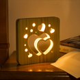 thumbnail image 5 of Heart Shaped Wood Bedside Lamp 3D LED Optical Night Light,Person, 5 of 5