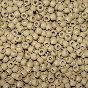1000 Tiger Eye Brown Matte 7mm Mini Barrel Plastic Pony Beads Made in the USA 