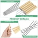 thumbnail image 2 of Paquete de 20 pinchos para kebab con mango de madera, pinchos de metal de 13" de acero inoxidable para barbacoa, 2 of 7