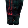 thumbnail image 4 of VBTAPA Men's Long Sleeve Plaid Dress Shirt Slim Fit Stretch Business Casual Button Down Shirts Office Work Shirt Lightweight Gingham Shirts with Chest Pocket Green XL, 4 of 8