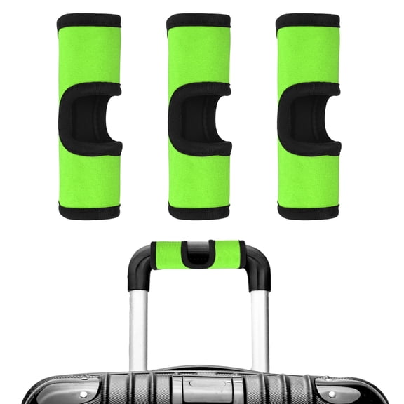 Uxcell Luggage Handle Wrap 3 Pcs Neoprene Luggage Identifiers Hollow Design Grass Green 5.9 inch Comfort Grip Handle Cover
