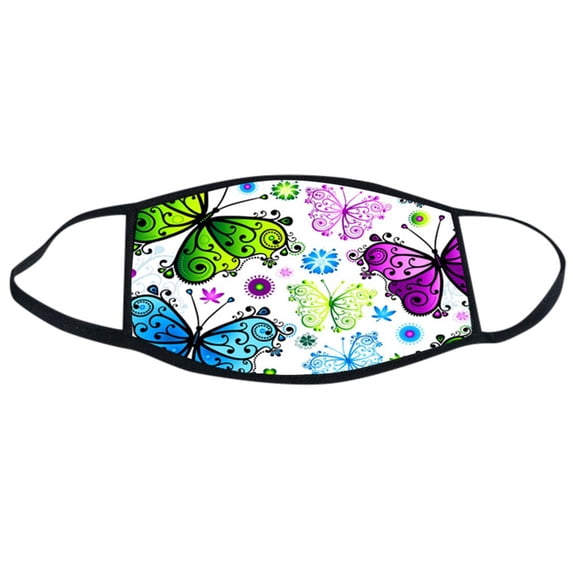 Byh 5PC Children's 3D Printing Trend Personality Butterfly Dust-Proof Washable Face Shield