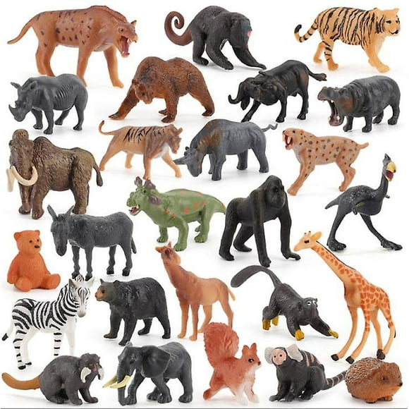 Simulation Wild Ancient Animal Model Lion Cub 31pcs Solid Mini Figure