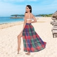 thumbnail image 6 of FORMRS Womens Beach Sarong Semi-Sheer Bikini Wrap Skirt Swimsuit Cover-ups, Red Green Pattern, 6 of 7