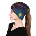 thumbnail image 6 of Bingfone Men Women Slouch Beanie Dreamy Jester Under Stars Print Cap Hip-Hop Hat Headwear Hats Turban Unisex, 6 of 8