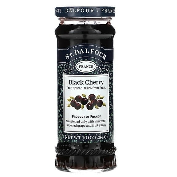 St. Dalfour, Black Cherry, Deluxe Black Cherry Spread, 10 oz Pack of 4