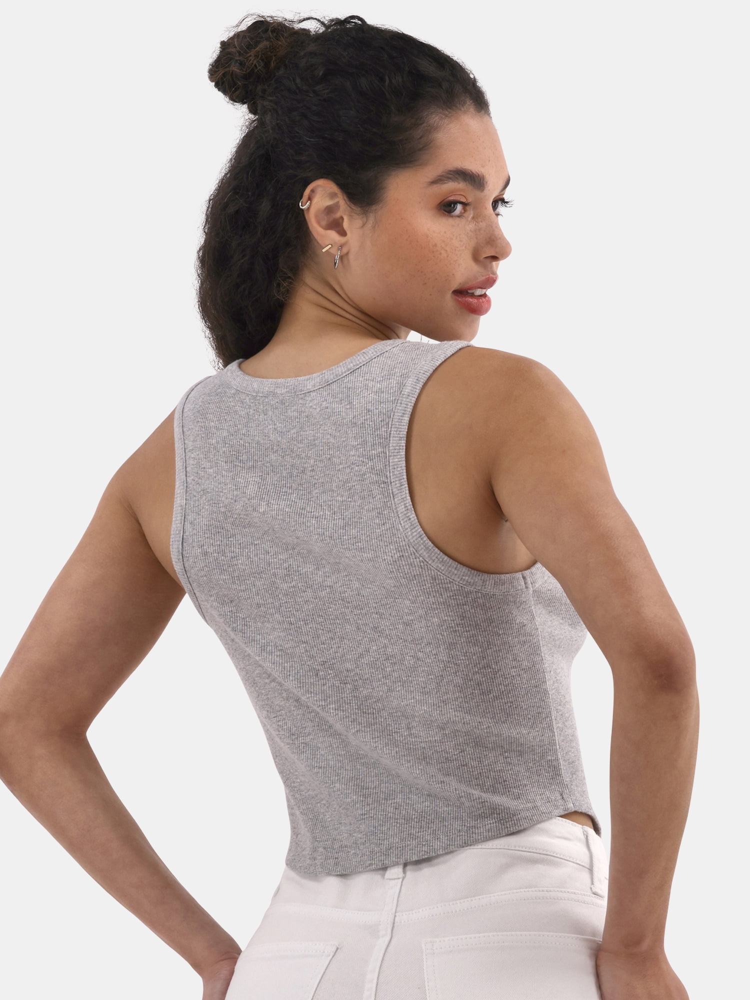 No Boundaries Rib Henley Tank, Women's