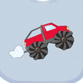 thumbnail image 4 of Inktastic Red Monster Truck Action Boys or Girls Baby Bib, 4 of 4